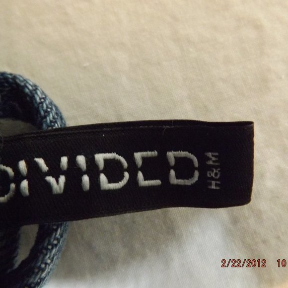 Divided HM Women's Size 6 100% Cotton Blue Denim Jacket - Picture 10 of 14